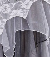 photo Floral Lace Paneled Sequin Asymmetric Slim Fit Dress by OASAP - Image 10