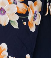 photo Floral Print Asymmetric Spaghetti Strap Crossed Back Chiffon Dress by OASAP, color Multi - Image 6