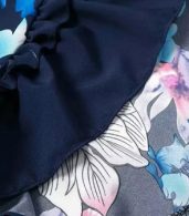 photo Floral Print Flounce Trim Cami Dress by OASAP, color Navy - Image 10