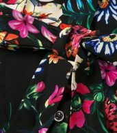 photo Floral Print V-Neck Tie Waist Button Down Maxi Dress by OASAP, color Multi - Image 6