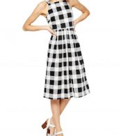 photo Gingham Print Sleeveless A-line Midi Dress by OASAP, color Multi - Image 1