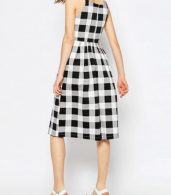 photo Gingham Print Sleeveless A-line Midi Dress by OASAP, color Multi - Image 3