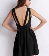 photo Goddess Solid Pleated Backless A-line Dress by OASAP - Image 4