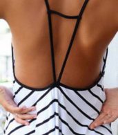 photo Gorgeous Striped Backless Mini Dress by OASAP, color White - Image 12