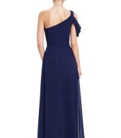 photo Grecian One Shoulder Long Evening Dress by OASAP, color Navy - Image 2