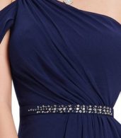 photo Grecian One Shoulder Long Evening Dress by OASAP, color Navy - Image 5