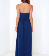 photo Halter Cut-out FronT-Backless Maxi Chiffon Dress by OASAP - Image 2