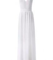 photo Halter Cut-out FronT-Backless Maxi Chiffon Dress by OASAP - Image 11