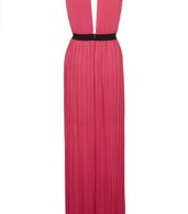 photo Hot Pink Pleated Maxi Dress by OASAP, color Hot Pink - Image 2