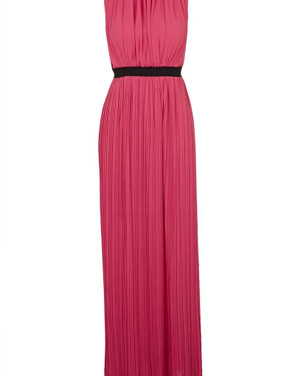 photo Hot Pink Pleated Maxi Dress by OASAP, color Hot Pink - Image 1