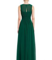 photo Illusion Neckline Ruched Long Evening Dress by OASAP, color Green - Image 2