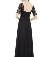 photo Lace Half Sleeve Empire Waist Evening Dress by OASAP, color Black - Image 2