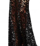 photo Lace Maxi Evening Dress with Spaghetti Strap by OASAP, color Black - Image 6