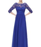 photo Lace Paneled Long Sleeve Floor Length Evening Dress by OASAP - Image 12