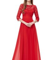 photo Lace Paneled Long Sleeve Floor Length Evening Dress by OASAP - Image 15