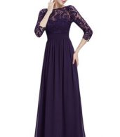 photo Lace Paneled Long Sleeve Floor Length Evening Dress by OASAP - Image 19
