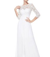 photo Lace Paneled Long Sleeve Floor Length Evening Dress by OASAP - Image 3