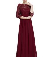 photo Lace Paneled Long Sleeve Floor Length Evening Dress by OASAP - Image 7