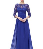 photo Lace Paneled Long Sleeve Floor Length Evening Dress by OASAP - Image 10