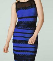 photo Lace Splicing Stripe Sleeveless O-Neck Bodycon Dress by OASAP, color Black Blue - Image 6