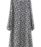 photo Long Sleeve Floral Print Side Slit Shirt Dress by OASAP - Image 5