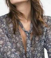 photo Long Sleeve Floral Print Side Slit Shirt Dress by OASAP - Image 7