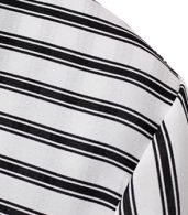 photo Long Sleeve Vertical Stripe Shirt Dress by OASAP, color Black White - Image 6