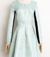 photo Mint Green Open Back Skater Dress by OASAP, color Mint Green - Image 1