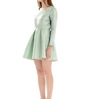 photo Mint Green Open Back Skater Dress by OASAP, color Mint Green - Image 5