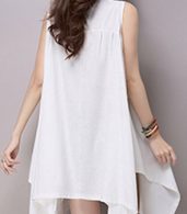 photo National Wind Embroidery Print Sleeveless Asymmetric Dress by OASAP - Image 3