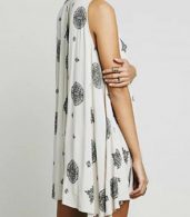 photo National Wind Print Cut-out Front Sleeveless Trapeze Dress by OASAP - Image 9