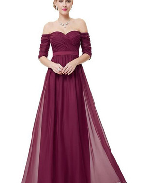 photo Off Shoulder Evening Gown with Sweetheart Neckline by OASAP - Image 1