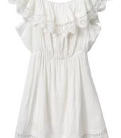 photo Off-Shoulder Lace-Trim Mini Dress by OASAP - Image 7