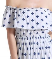 photo Off-Shoulder Ruffle Front Floral Print Short Dress by OASAP, color Multi - Image 5