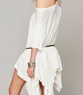 photo Oversized Batwing Sleeve Asymmetric Stretched Dress by OASAP - Image 2