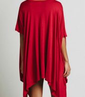 photo Oversized Batwing Sleeve Asymmetric Stretched Dress by OASAP - Image 4