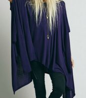 photo Oversized Batwing Sleeve Asymmetric Stretched Dress by OASAP - Image 7