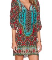 photo Printed Neck-Tie Loose Dress by OASAP - Image 3