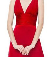 photo Red Superstar Cross Back Long Evening Dress by OASAP, color Red - Image 6