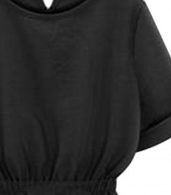 photo Round Neck Short Sleeve Elastic Waist A-Line Dress by OASAP - Image 4