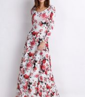 photo Rustic Romance Floral Long Sleeves Dress by OASAP, color Multi - Image 1