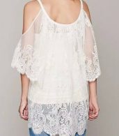 photo Sexy Sheer Off-Shoulder Beach Lace Dress by OASAP - Image 4