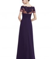 photo Short Sleeve Floral Lace Maxi Prom Evening Dress by OASAP - Image 9