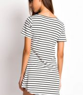 photo Simple O-Neck Striped Mini Dress by OASAP - Image 2