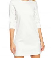 photo Simple Solid Color Round Neck Shift Dress by OASAP - Image 1