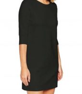 photo Simple Solid Color Round Neck Shift Dress by OASAP - Image 8