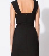 photo Solid Black Cross Strap Fit Flare Dress by OASAP - Image 2