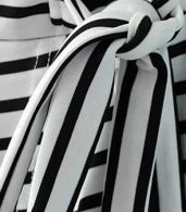 photo Spaghetti Strap V-Neck Surplice Stripe Dress by OASAP, color White Black - Image 8