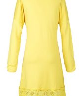 photo Spectra Yellow Crochet Lace Hem Trapeze Dress by OASAP, color Spectra Yellow - Image 2