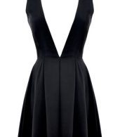 photo Sultry Plunging Neckline Backless Mini Dress by OASAP, color Black - Image 1